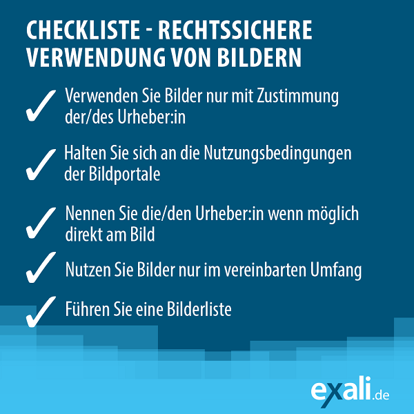 Checkliste Rechtssichere Verwendung von Bildern Checkliste Rechtssichere Verwendung von Bildern