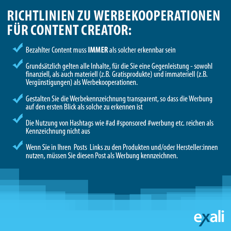 Richtlinien für Content Creator und Influencer:innen zur Kennzeichnung von werblichen Inhalten