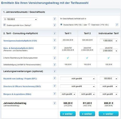 exali Consutling-Haftpflicht Tarif für Berater, Manager und Coaches verbessert