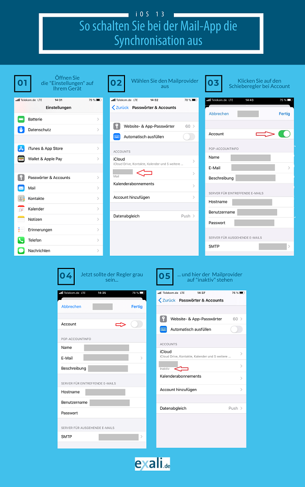 Apple Mail deaktivieren