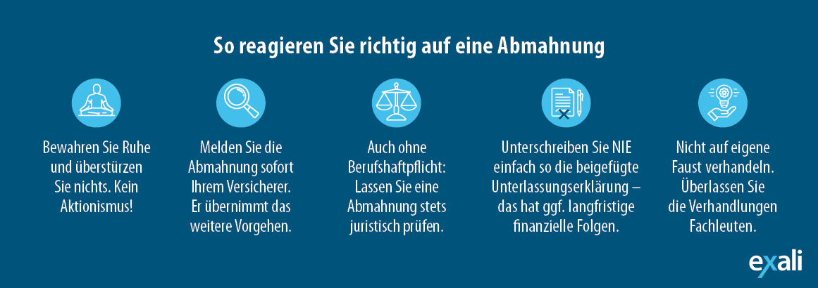 Infografik: So reagieren Sie auf eine Abmahnung